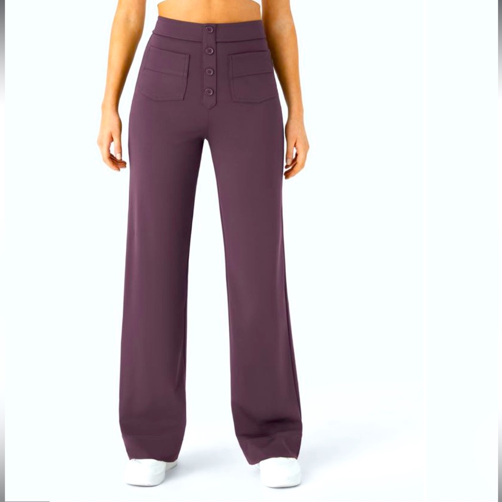 Halara Button Front Straight Leg Pant